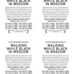 4UP Postcard Back for Kurkendaal's "WALKING WHILE BLACK IN MOSCOW"